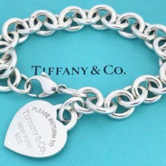 Tiffany & Co. Jewelry - Tiffany & Co Sterling Silver Heart Tag Charm Bracelet